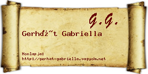 Gerhát Gabriella névjegykártya